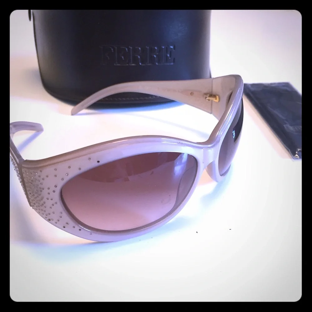 Gianfranco Ferre Rhinestone Sunglasses - Picture 1 of 3